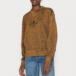 Replay Sweatshirt Lurex Fleece Gold