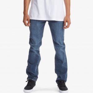 Dc Shoes calças Dc Mens Worker Straight Denim Indigo Fade Wash