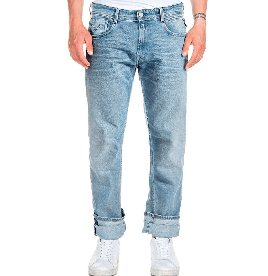 Replay Rocco Indigo Stretch Denim Bleached
