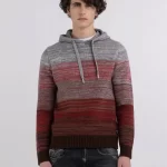Replay Shaded-Off sweater With Hood Striped Multicolour