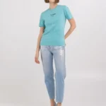 Replay Jersey T-Shirt With Body Chain Amalfi Green
