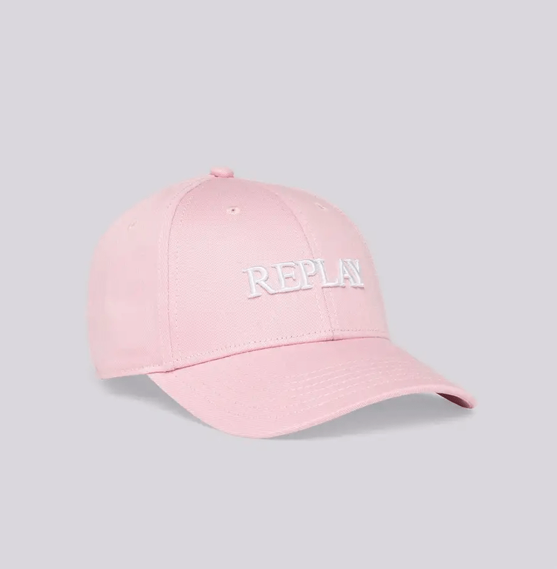 Replay Cap With Bill With Embroidered Logo Sugar Pink