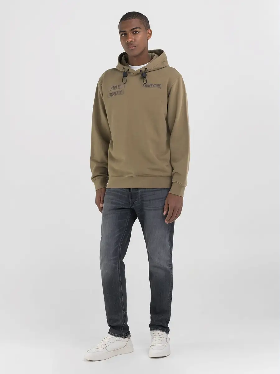 Replay Hoody With Patch Light Mud
