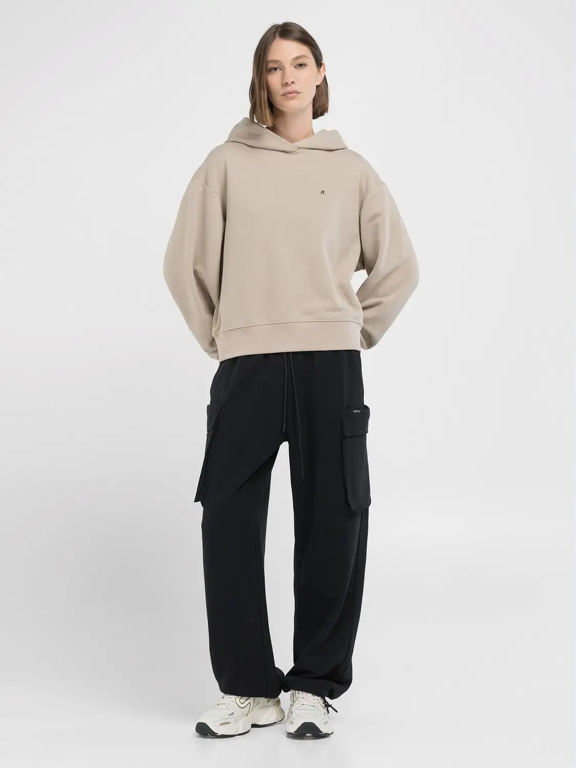 Replay Oversized Hoody Light Taupe