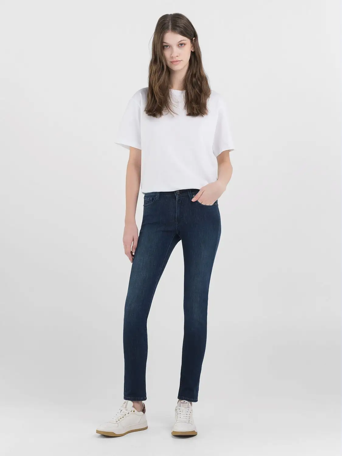 Replay New Luz Skinny-Fit Jeans Dark Blue