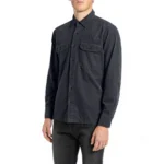Replay Bombazine Cotton Shirt Anthracite