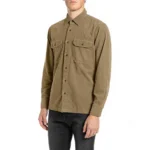 Replay Bombazine Cotton Shirt Beige