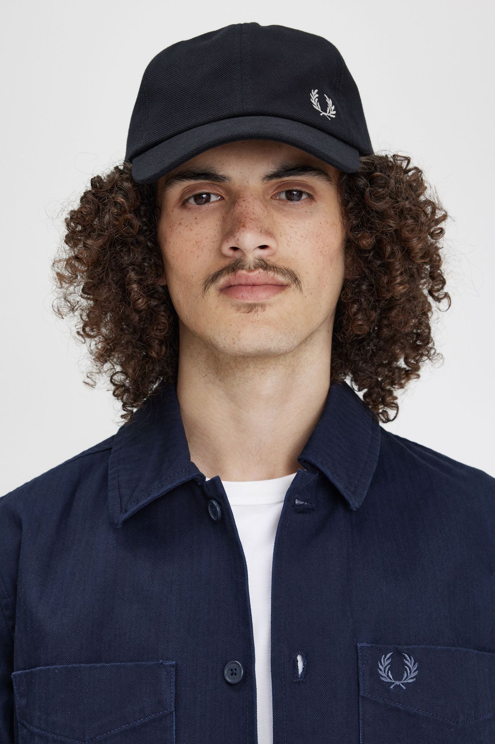 Fred Perry Pique Classic Cap Navy/Snow white