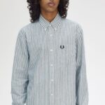 Fred Perry Stripe Oxford Shirt Tennis Blue