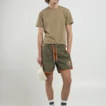 Replay Logo Print Swim Shorts Pistachio