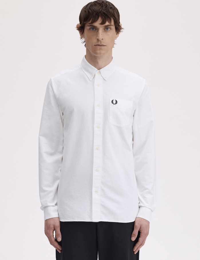 Fred Perry Oxford Shirt White