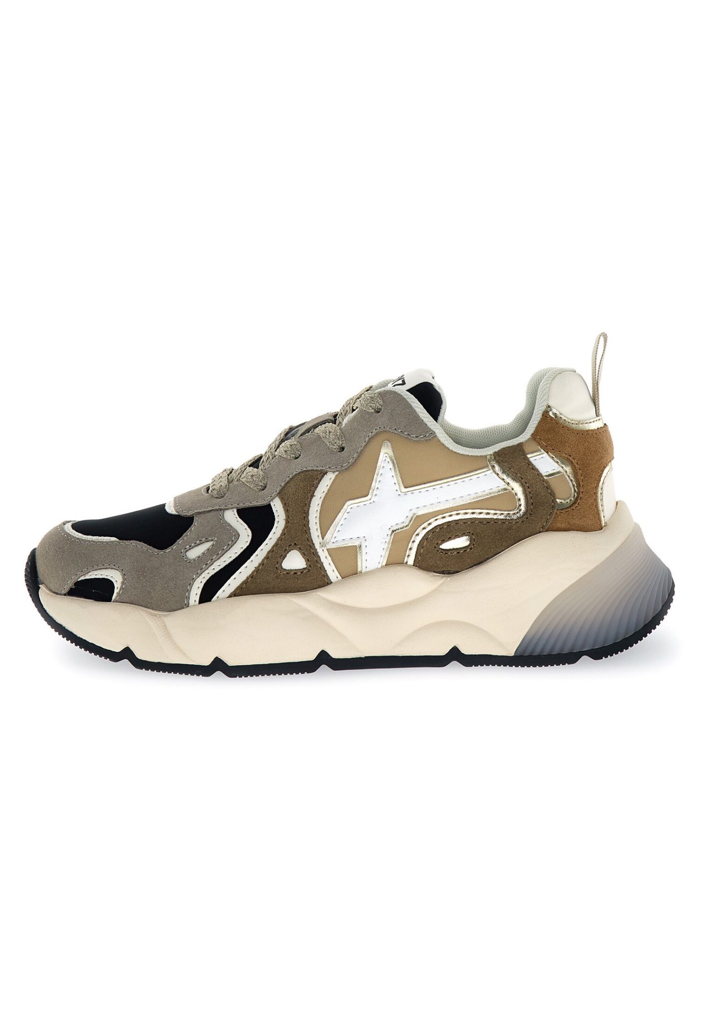 Just Say Wizz Sarah-W Suede/Nylon Taupe-Black-Beige