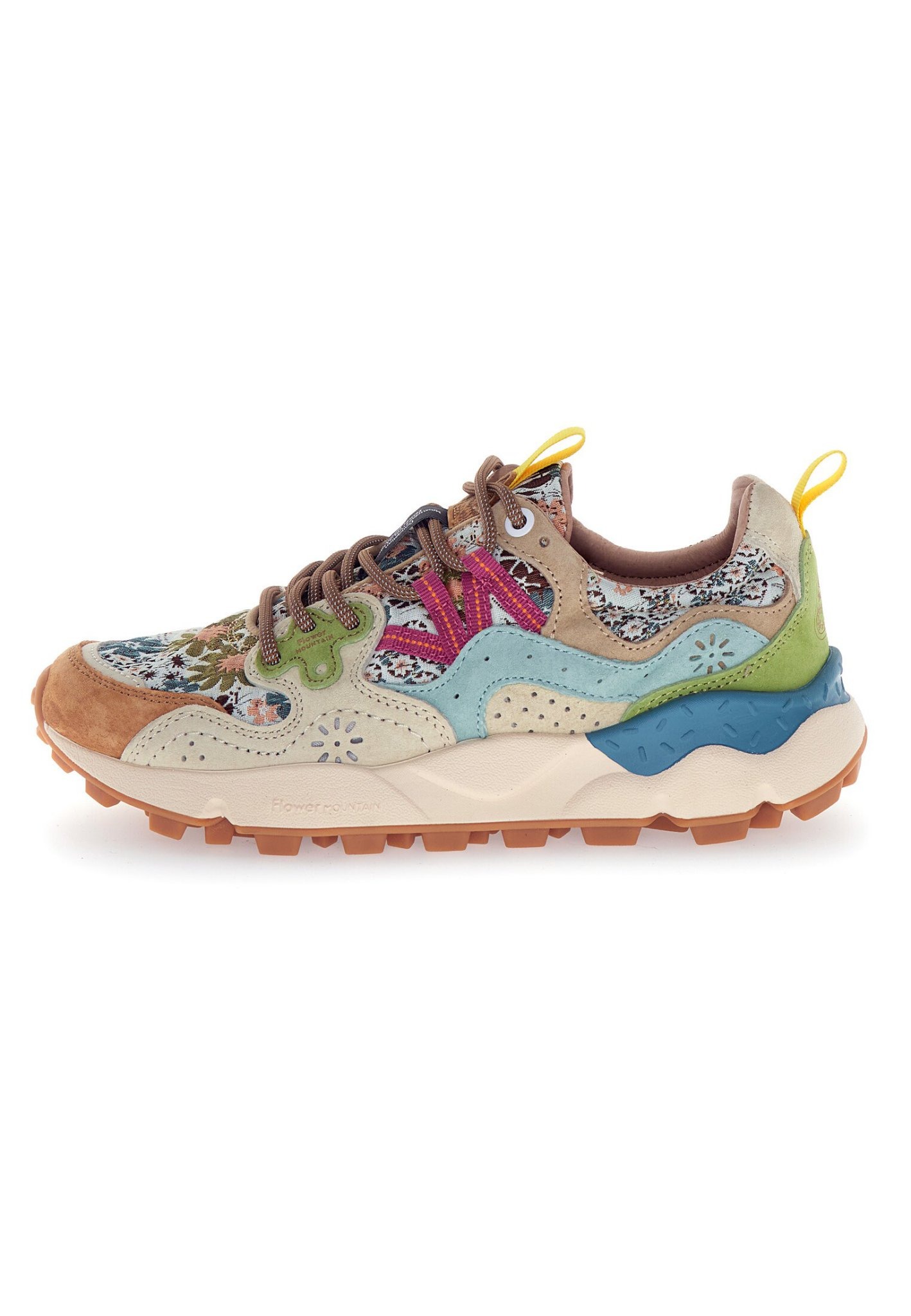 Flower Mountain Yamano 3 Woman Suede/Jaquard F Cream-Beige-Orange