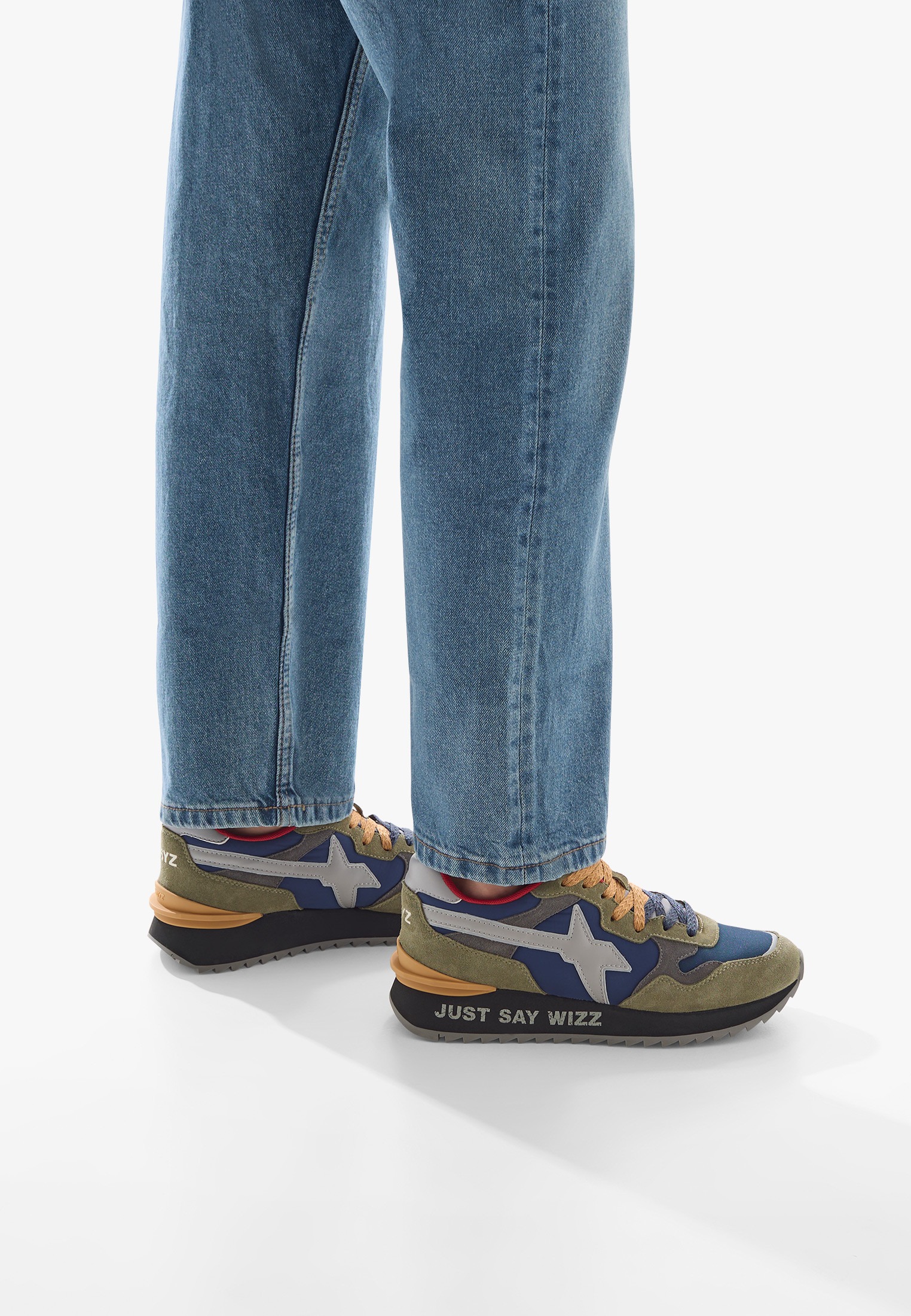 Just Say Wizz Yak-M Suede/Nylon Sole Just Militare-Navy-Grey