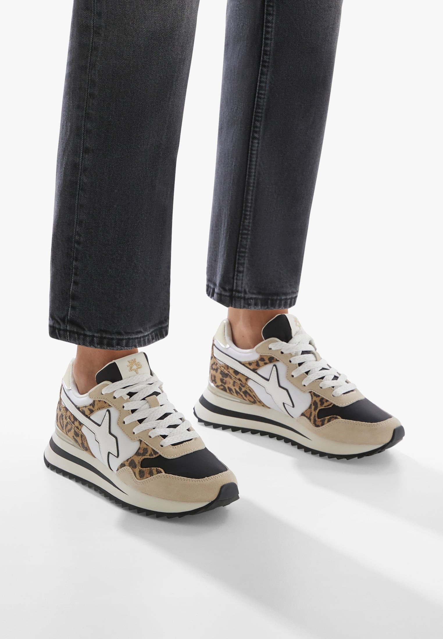 Just Say Wizz Yak-W Suede/Nylon/Animalier Cream-White-Black