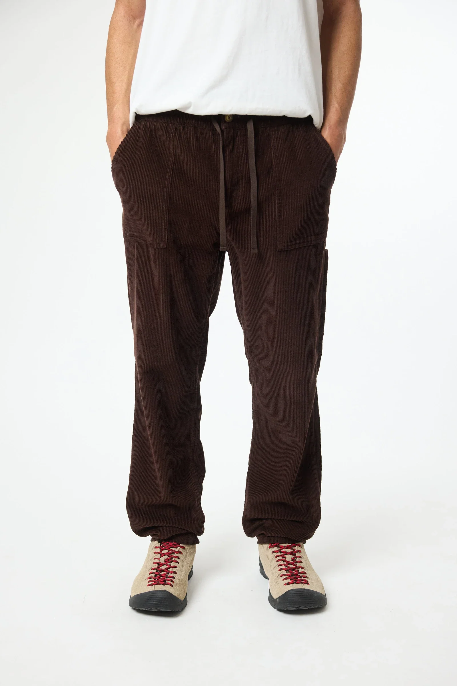 blue banana Check Straight Pant Largo Recto Brown