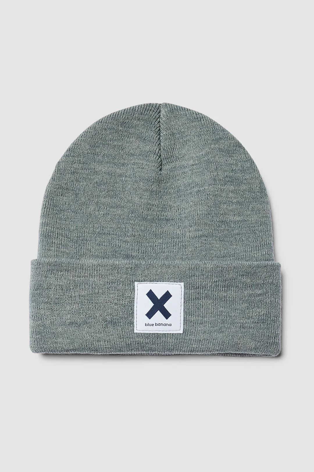 blue banana Iconic Beanie Grey Melange