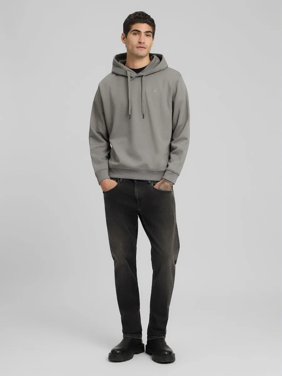 Replay Cotton-Blend Hoody Dark Grey