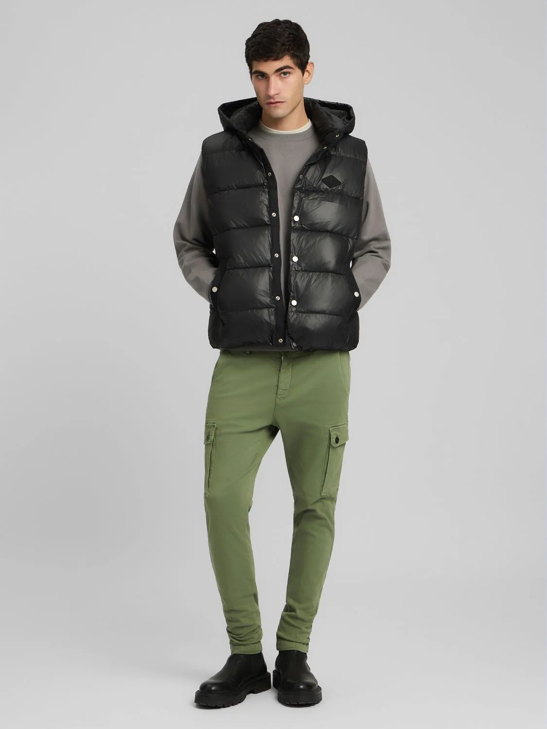 Replay Padded Hooded Vest Black