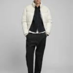 Replay Padded Jacket With High Collar Snow White