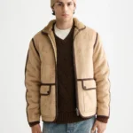 Scotch&Soda Faux Shearling Jacket Tannin