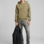 Replay Hooded Pullover Sage Melange