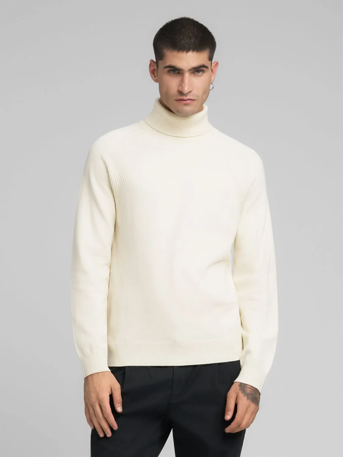 Replay Polo-Neck Pullover Natural Rop