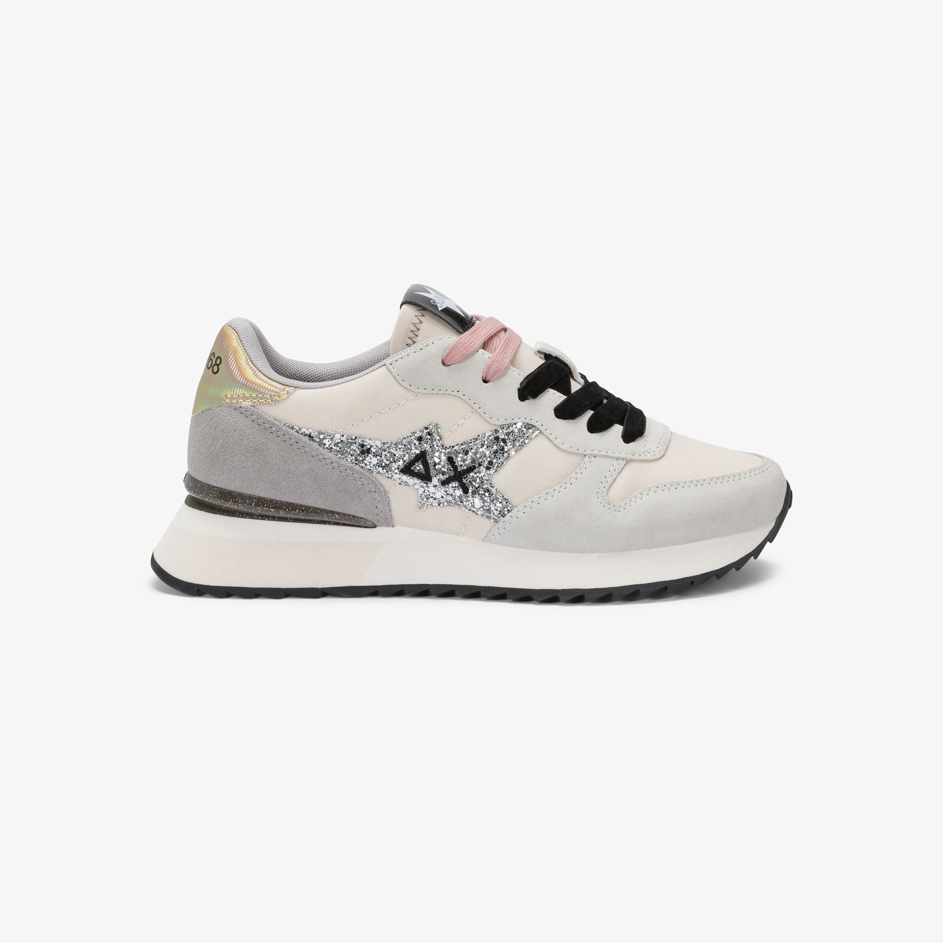 Sun68 Stargirl Glitter Logo Bianco Panna