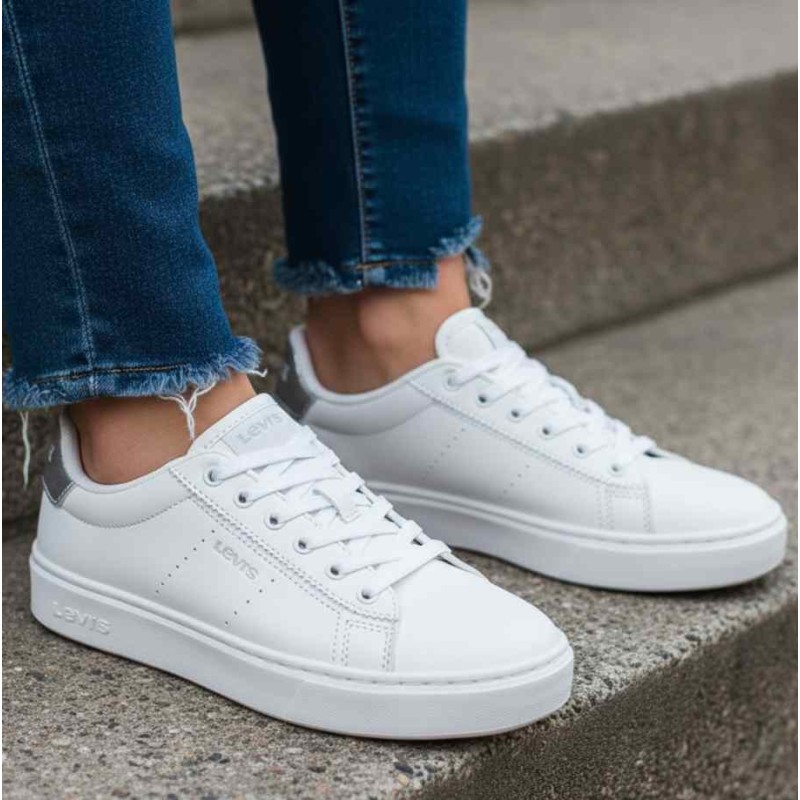 Levi's Evelyn White Silver Glitter