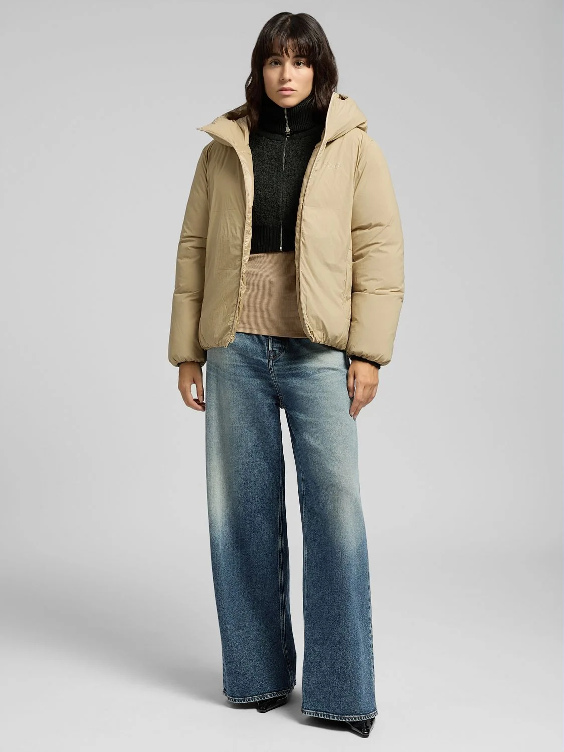 Replay Reversible Padded Jacket Stone Ivory
