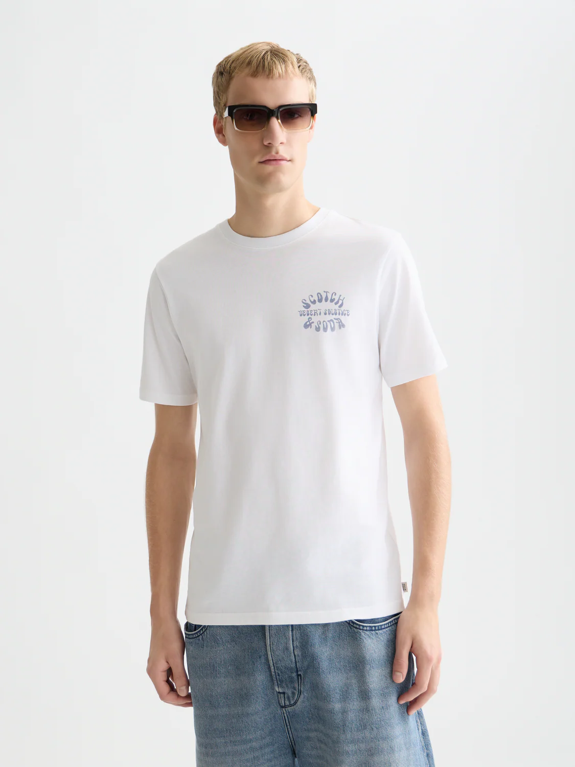 Scotch&Soda Left Chest Artwork Regular-Fit T-Shirt Bright White