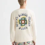 Scotch&Soda Front and Back Artwork Regular-Fit Sweatshirt Eggnog