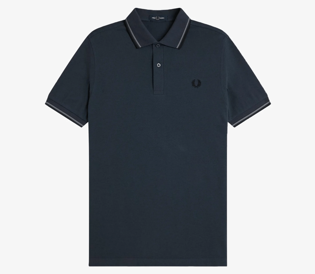 Fred Perry Twin Tipped Shirt Drkair/Spbl/Blk