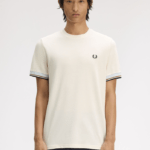 Fred Perry Twin Tipped Cuff T-Shirt Ecru