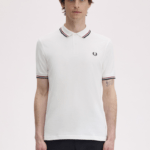 Fred Perry Twin Tipped Shirt Snwht/Bred/Nvy