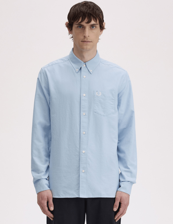 Fred Perry Oxford Shirt Light Smoke