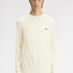 Fred Perry Pique Stitch Jumper Ecru