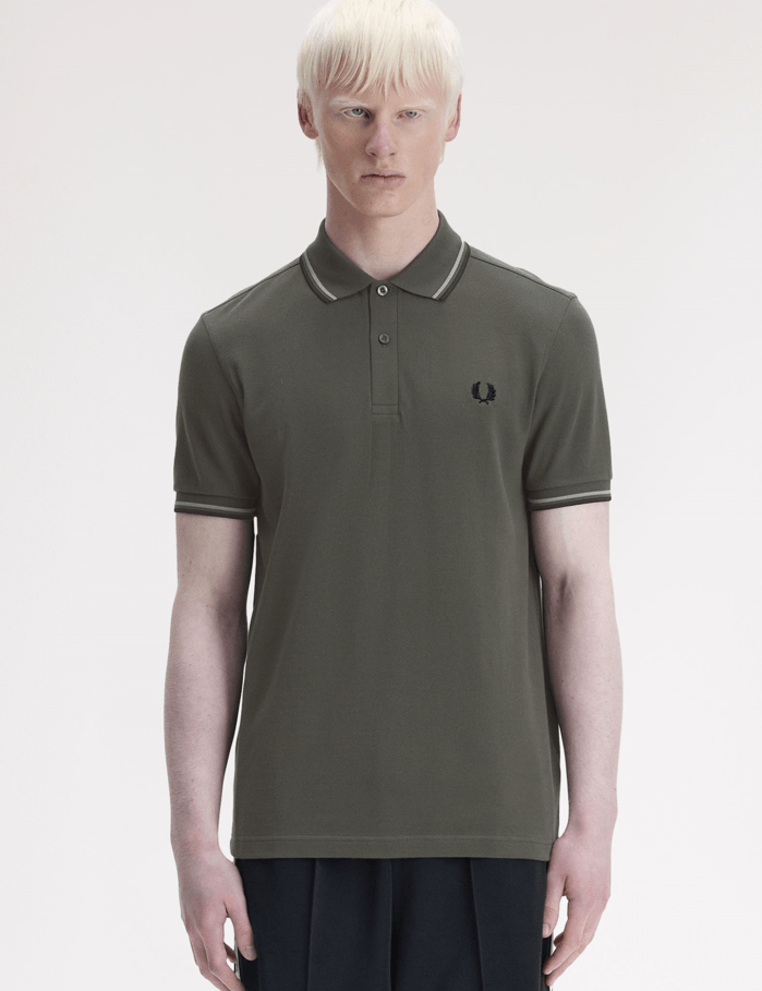 Fred Perry Twin Tipped Shirt Fldgr/Seagrs/Blk