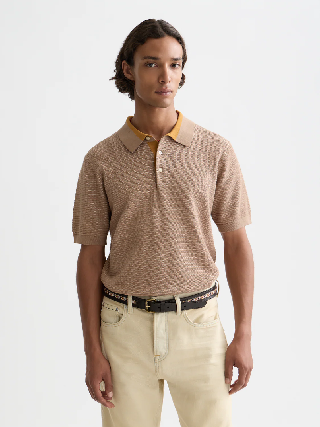 Scotch&Soda Structured Knitted Regular-Fit Polo Amphora