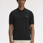 Fred Perry Supima Cotton Knitted T-Shirt Black