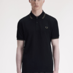 Fred Perry Twin Tipped Shirt Black/Fieldgreen