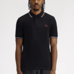 Fred Perry Twin Tipped Shirt Blk/Blbyb/Oxblod