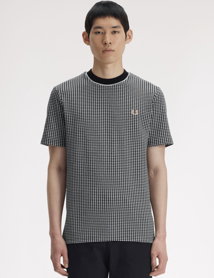 Fred Perry Checkerboard T-Shirt Black