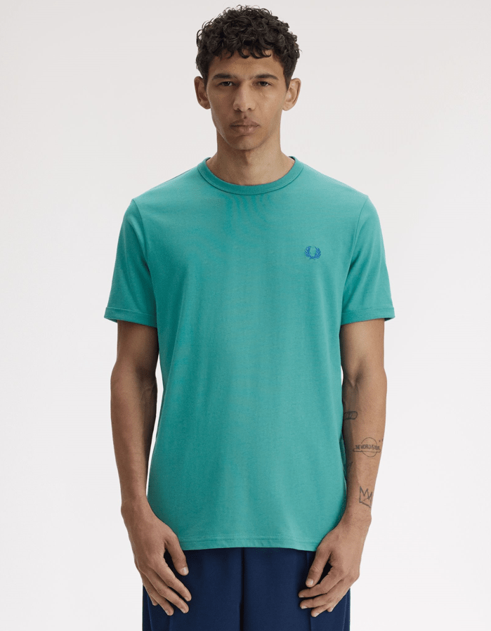 Fred Perry Ringer T-Shirt Deep Mint
