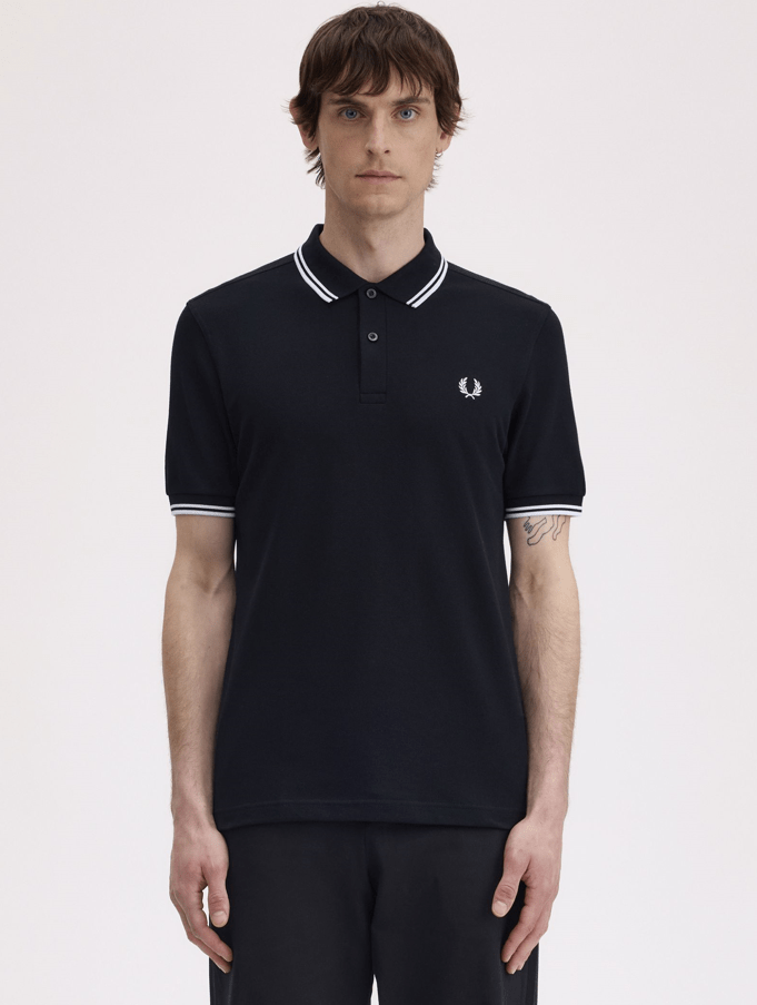Fred Perry Twin Tipped Shirt Black