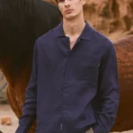 blue banana Breeze Linen Shirt Navy