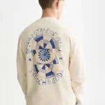 Scotch&Soda Front And Back Artwork Regular-Fit Sweatshirt Eggnog