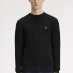 Fred Perry Waffle Stittch Jumper Black