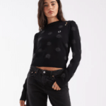 Fred Perry Polka Dot Jumper Black