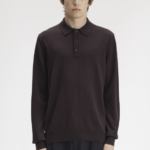 Fred Perry Classic Knitted Shirt LS Rich Brown